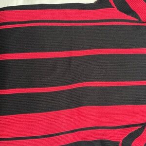 Mock Neck Beautiful Red/Blue sweater Tis the season is not over -